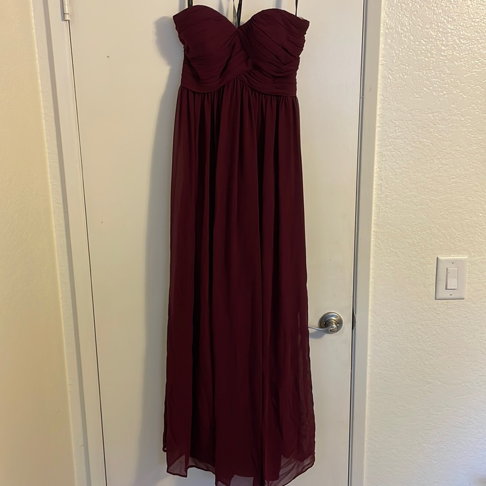 Cranberry bridesmaid dress